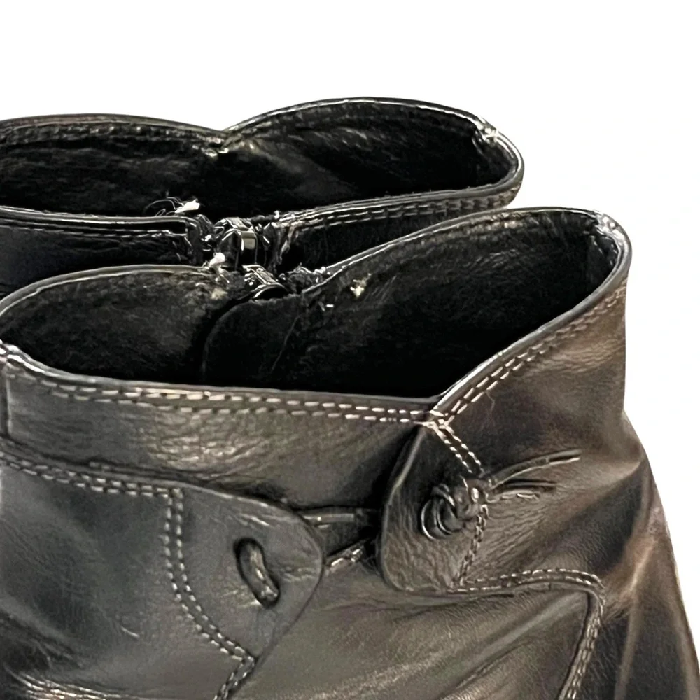 HORAS MADE IN SPAIN Leather Boots Women’s Size 7 / EU Size 37 Black 3110-17